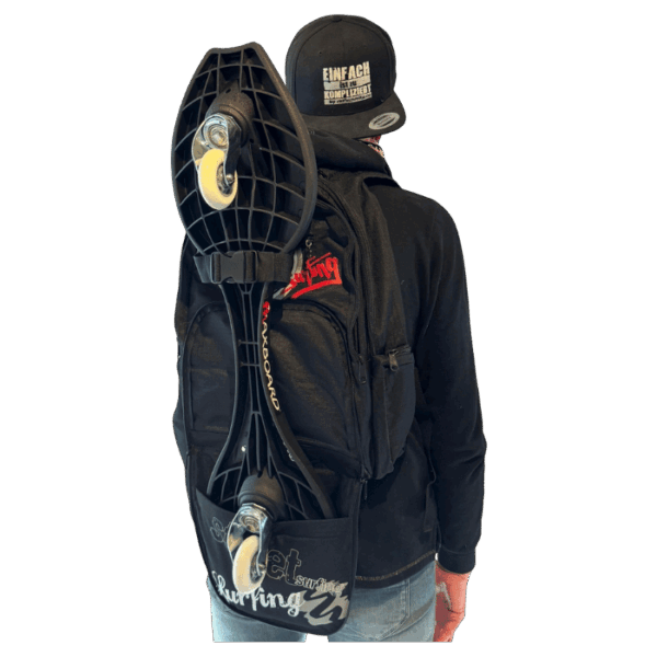 Rucksack für Maxboard oder Skateboard - rot – Bild 2